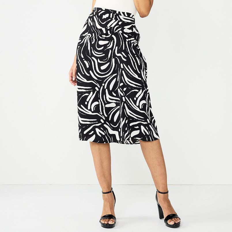 Women's Nine West Side Ruched Midi Skirt